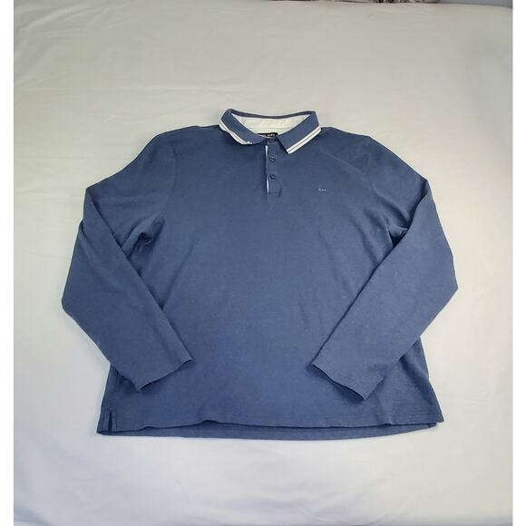 Michael Kors Other - Michael Kors Size XXL Men's Blue Long Sleeve Polo Greenwich 100% Cotton CA12